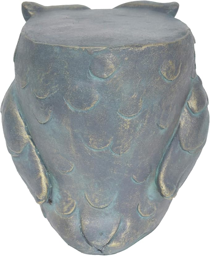 Christopher Knight Home Agnes Owl Garden Stool, Lightweight Concrete, Gold Patina Finish