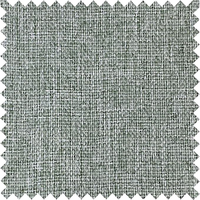 Macochico Pinch Pleated 100% Blackout Curtains Fog Green Linen Curtains for Bedroom Living Room Farmhouse Thermal Insulated Window Panels Pleated Curtains with Hooks and Tieback 52”Wx72”L 1 Panel