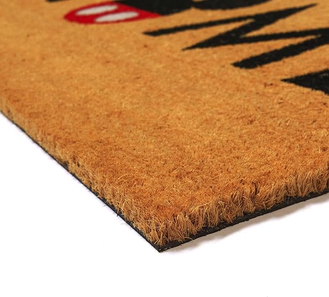 Gertmenian Disney Mouse Doormat Rug Front Door Coir Mat Welcome Home Indoor Outdoor Entryway Carpet, 2-Pack 20x34, Retro Mickey Faces/Hi There