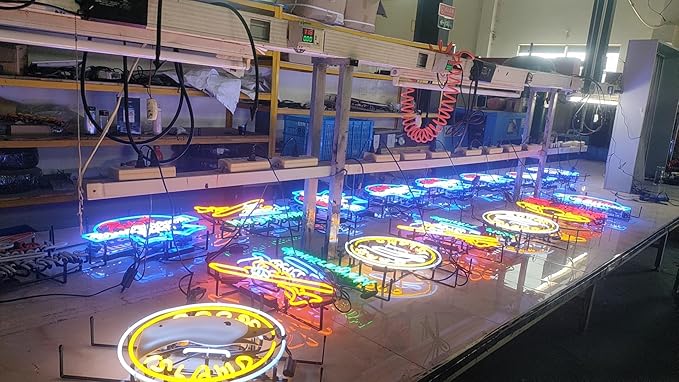 Auto Detailing Shop GLASS Neon Signs,GLASS Neon Light for Office Cafe Party Man Cave Neon Light Art Wall Lights 24 X 20 Inches