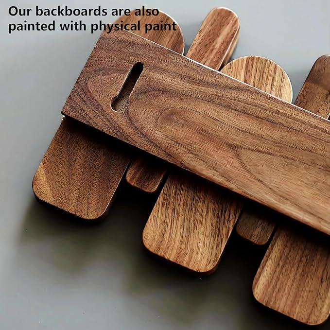 Wall Mounted Piano Key Hanger | Flip Style Hook | Entrance Wall Art Hook, Made of Oak Wood (3 Times Painted, 4 Times Polished) (Arc Walnut-Beech, 6Hooks)