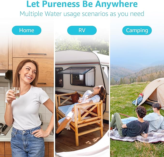 AQUACREST NSF/ANSI 42&372 Certified Water Filter, Replacement for Berkey® Gravity Water Filter System, Berkey® Black Purification Elements, Pack of 2