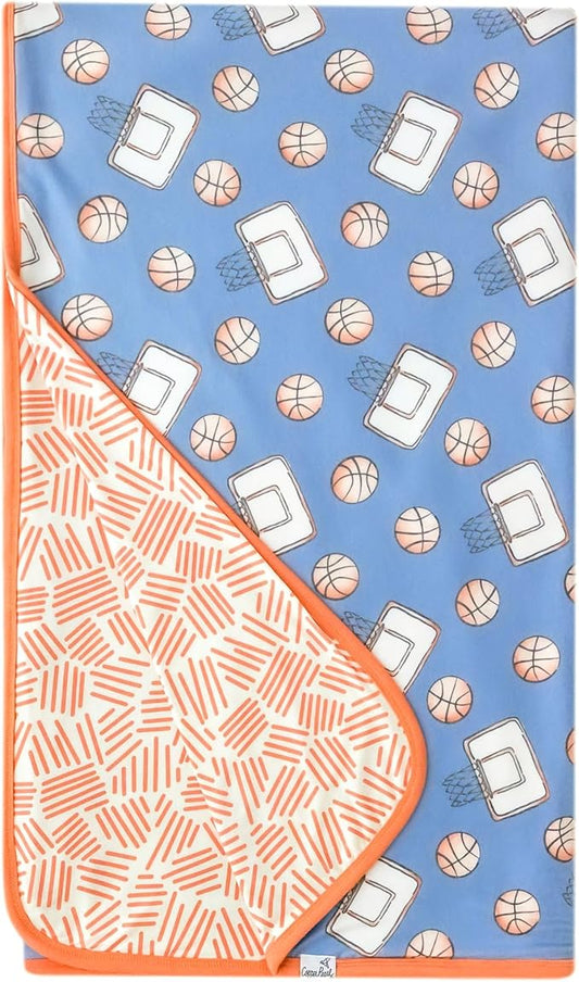 Copper Pearl Jumbo Premium Knit 3 Layer Stretchy Throw Blanket 'Dunk'