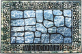Door Mat Welcome Mat, Heavy Duty Door Mat 17.7 x 29.5 Inch Front Door Mat Rug Doormat for Outdoor Entrance Home Non-Slip Rubber Rug for Front Door, Outside, Entryway, Patio (Blue Welcome)