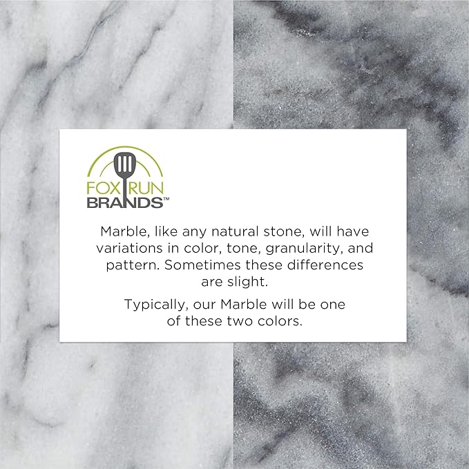 Fox Run 48749 Natural White Polished Marble Stone Coasters, Set of 6