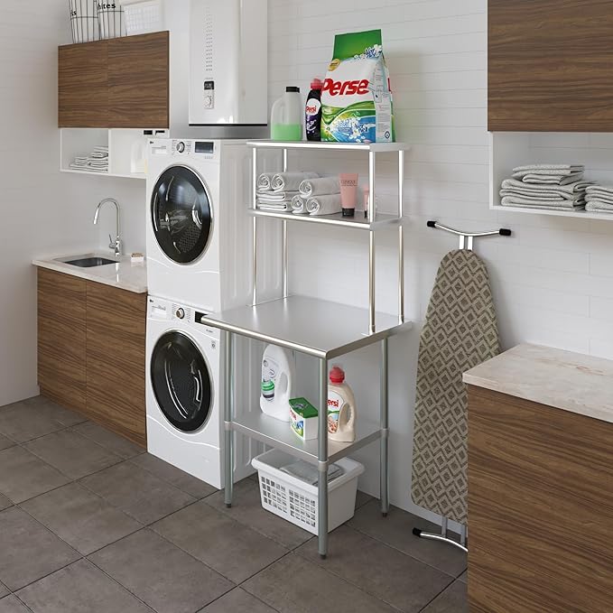 AmGood Double OverShelf Stainless Steel NSF - Many (30" Long x 12" Deep)