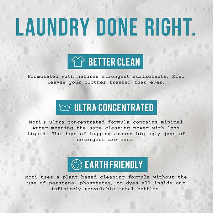 Laundry Detergent Liquid, Central Coast- Sandalwood & Lavender, 50+ Loads, Concentrated, Non toxic, Plant Based Enzyme Cleaners, Long Lasting Luxury Clean, Cologne Soap for Men, 32 oz