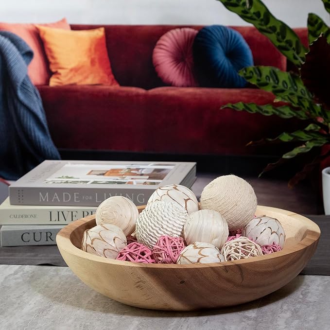 ANDALUCA Pink Decorative Balls Bowl Filler Orbs Home Decoration (Pink)