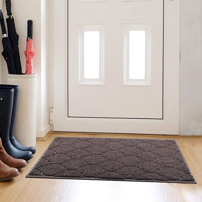 Door Mat Outdoor, 29x17, Welcome Mats for Entryway, Front Doormat for Home Entrance, Patio, Garage, RV Mats for Outside, Indoor Floor Mat, Durable, Non-Slip, Catches Muddy and Dirt(Brown)