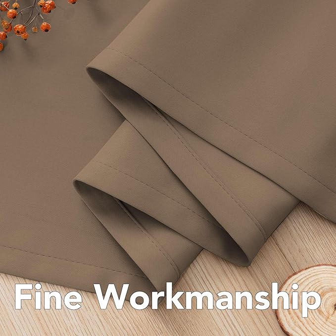 H.VERSAILTEX Ultra Soft Microfiber Thermal Insulated Antique Copper Grommet Blackout Curtains/Window Treatment Draperies 52 by 72 - Inch for Living Room/Bedroom, Set of 2 - Macchiato