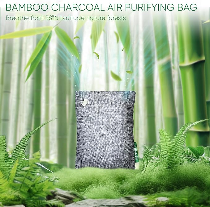Activated Charcoal Odor Absorber, Odor Eliminator for Strong Odor,Bamboo Charcoal Air Purifying Bags for Home Car Closet Pet, Smoke Room Deodorizer (12 Packs, Unscented)