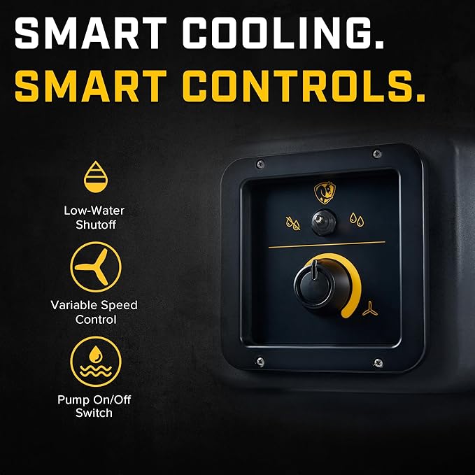 Big Ass Fans - Cool-Space 350 - Portable Evaporative Swamp Cooler, Indoor and Outdoor Use, 16 Gallon Capacity, Variable Speed for Ultimate Cooling in Workshops and Garages