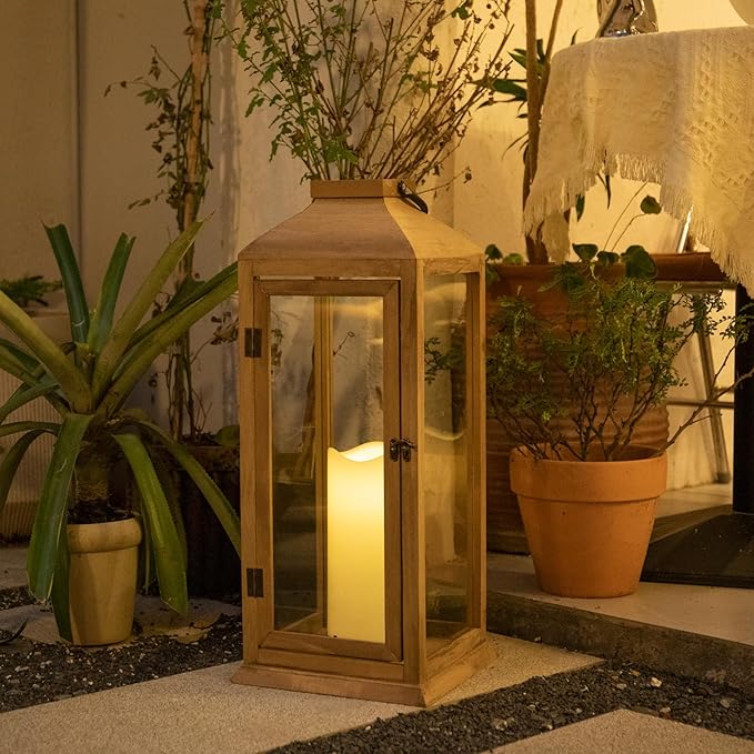 Bdor Extra Large Lanterns Decorative - 27.5in IP65 Waterproof Lantern with Flameless Candles, Decorative Lantern for Home Decor, Indoor Outdoor, Front Porch, Garden, Farmhouse Weddings Style