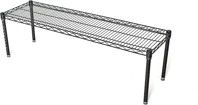 Omega Products Corporation 24" Deep x 60" Wide x 14" High Black Stationary Dunnage Rack