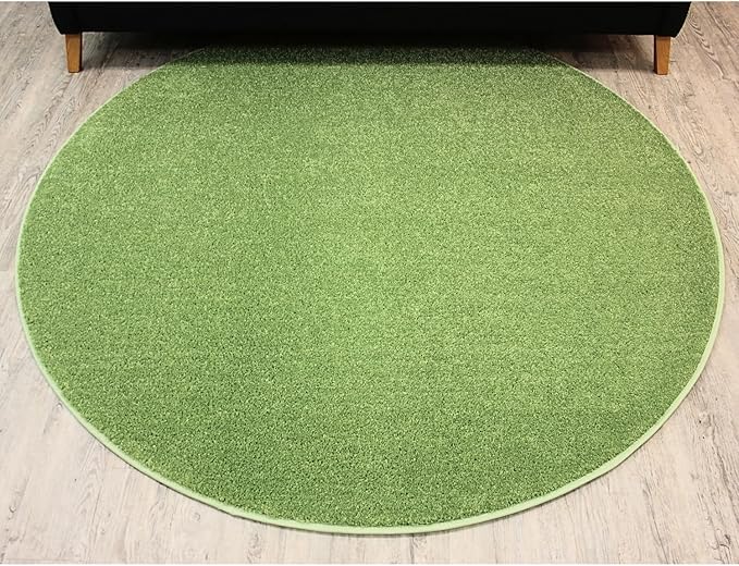 KOECKRITZ Soft and Colorful Kids Classroom Area Rugs (Passes Flammability Pill Test) Many Sizes and Bright Colors to Select from (12' Round, Lime)