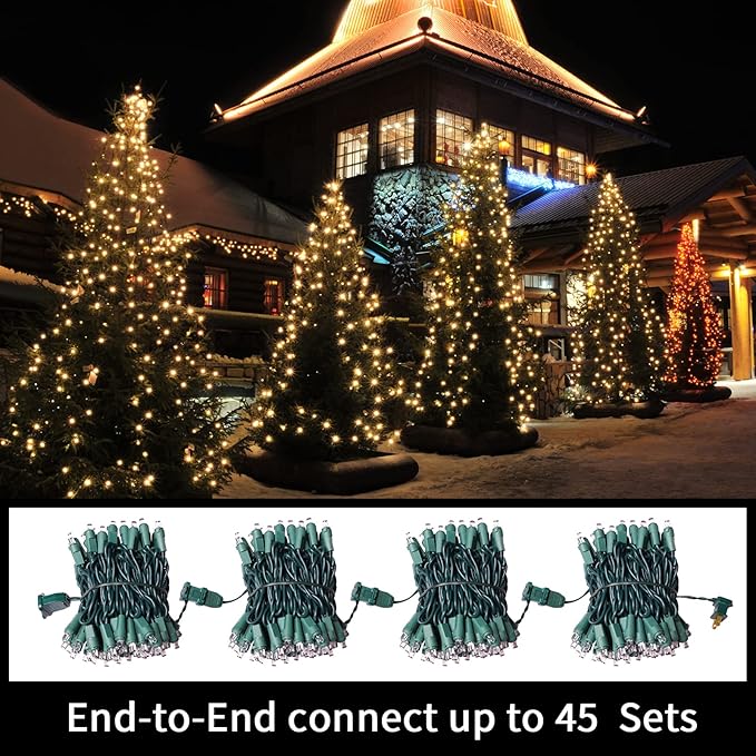 100 Count Warm White - String Lights - 21.6FT LED Christmas Lights, Mini led Lights for Indoor Outdoor Home Holiday Party Wedding Independence Day Decoration