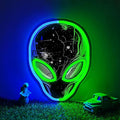 zidoni Alien Neon Sign,Dimmable Alien LED Neon Signs for Wall Decor Bedroom Game Room Man Cave Party Decor, LED Light Sign Gifts for Teen Boy Room