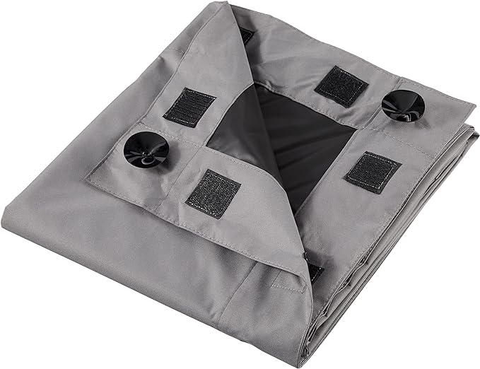 Amazon Basics Portable Blackout Curtain Shade with Suction Cups, 50"W x 78"L, 2-Pack, Dark Grey