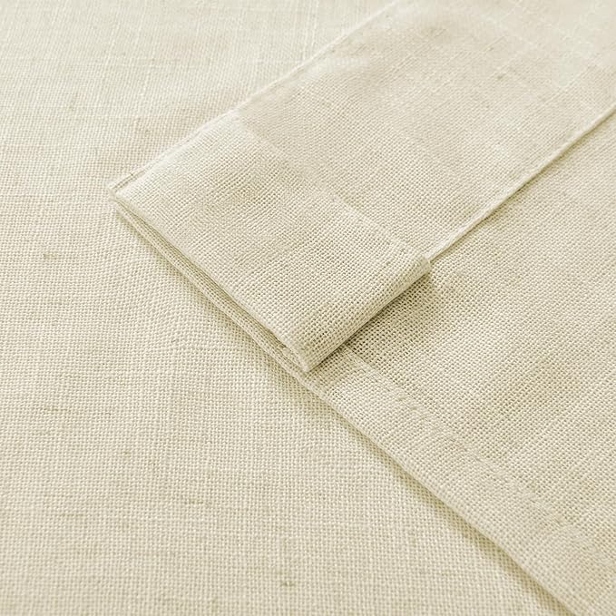 Joydeco Linen Curtains 84 Inch Length 2 Panel Sets,Light Filtering Curtains for Bedroom 70 Inch Wide Living Room Drapes with Back Tabs & Rod Pockets (W70 x L84 Inch, Linen)