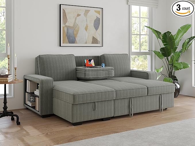 91-inch Reversible Sectional Sleeper