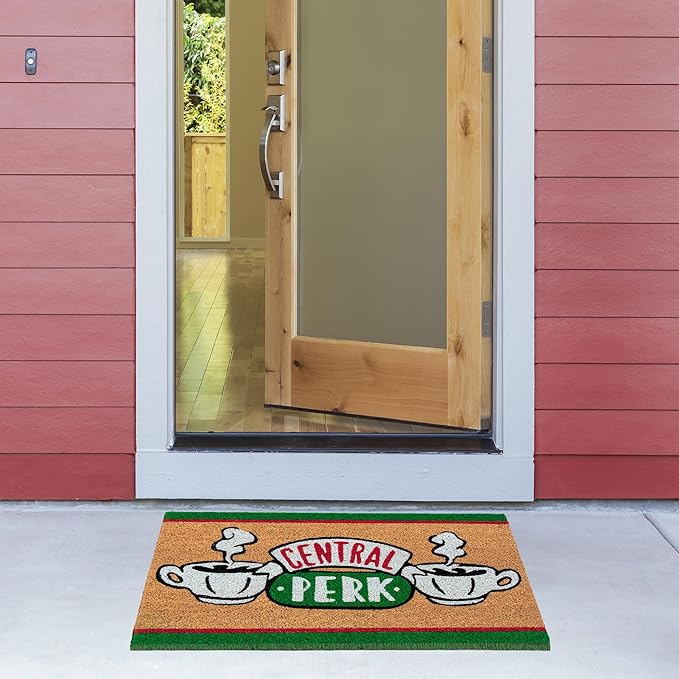 Gertmenian Friends Coir Doormat - 2x3 Welcome Mat (2-Pack), Ideal for High Traffic Areas in Front Door, Garage, Entryway - Paramount Central Perk/Welcome, 80028