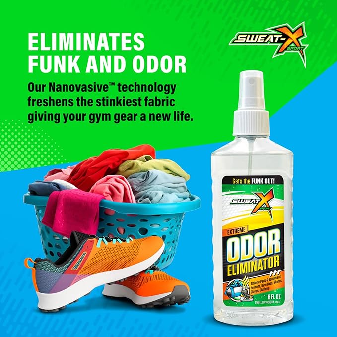 Extreme Odor Spray - Multipurpose No-Wash Deodorizer - Ideal for Shoes and Gym Clothing - Victory Scent (8 Fl Oz) - 3 Pack