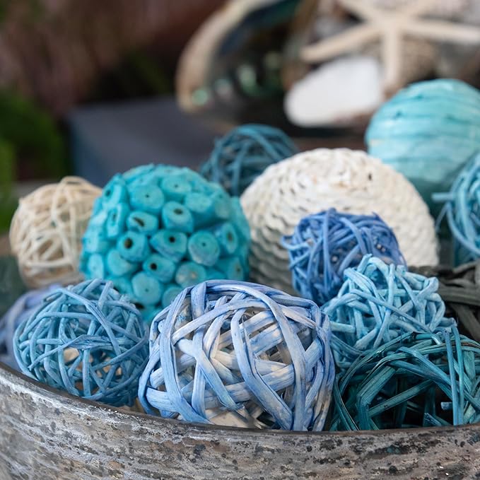 ANDALUCA Decorative Balls Bag Bowl Filler Home Decor (Turqouise Blue)