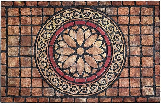 CHICHIC Rectangle Entrance Door Mat Large 18 x 30 Inch High Traffic Area Entry Way Doormat Front Door Rugs Outdoors Heavy Duty Welcome Mat, Non Slip Rubber Back Low Profile for Garage