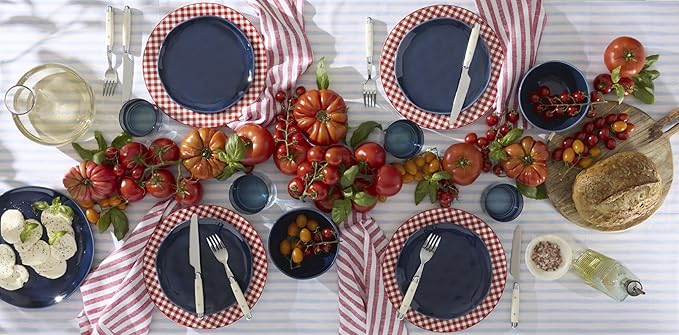 Cambridge Silverware Set, Jubilee White 16-Piece Flatware Set, Service for 4, 18/0 Stainless Steel, Silver Mirror Finish Beige Handles, Knives Spoons and Forks set, Dishwasher Safe, (Beige, 16 Pieces)