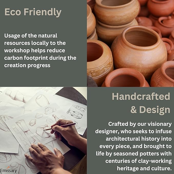 Emissary Bullet 14 in. Bayside Green Ceramic Round Planter (14 in. L x 14 in. W x 15.5 in. H) with Drainage Hole