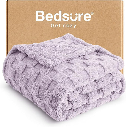 Bedsure GentleSoft Lavender Fog Twin XL Blanket for Bed - Super Soft Cozy Fleece Blankets for Women, Cute Throws for Girls, Dorm Room Essentials for Girls Teens Back to School, 66x90 Inches