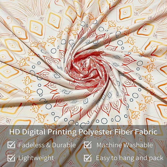 Damanse Floral Tapestry Wall Hanging Cute,Boho Wall Tapestry for Bedroom Aesthetic,Mandala Living Room Decor for Teen Girls (Yellow, 59.8"x78.7")