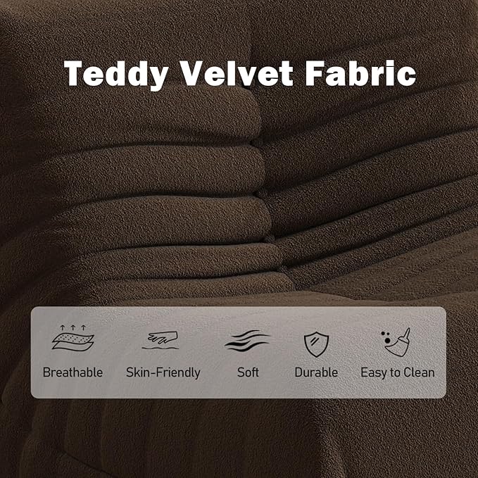 Bean Bag Chair, Memory Foam Bean Bag Sofa Large Bean Bag Chair for Adults, Bean Bag Chairs for Teens with High Density Comfortable Foam, Bean Bag for Living Room, Bedroom (Coffee)