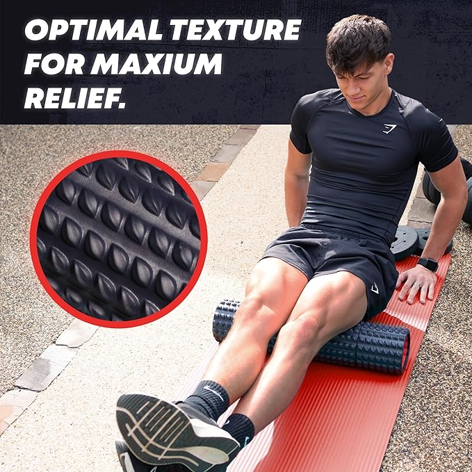 5-in-1 Long Foam Roller, 23" Long Back Roller for Physical Therapy with 5 Different Length Options, Muscle Trigger Points - Relieves Pain with Muscle Massage: Back, Shoulder, Foot, Legs, Arms, Neck