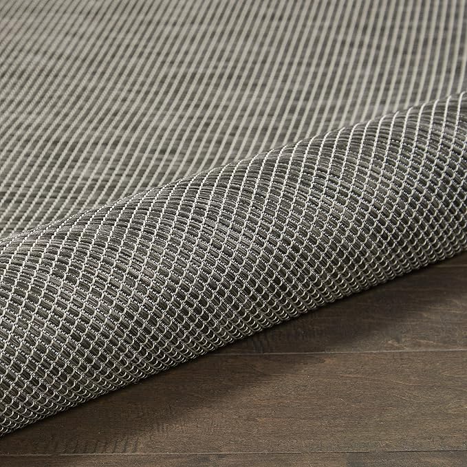 Nourison Home Positano 8' Runner Charcoal Fabric Modern Area Rug (8' Runner)