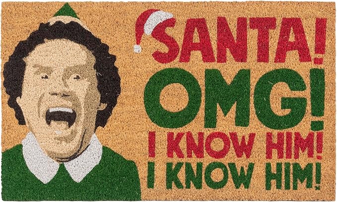 Gertmenian Paramount The Elf Coir Doormat - 2x3 Welcome Mat (2-Pack), Ideal for High Traffic Areas in Front Door, Garage, Entryway - OMG/Costume, 80025