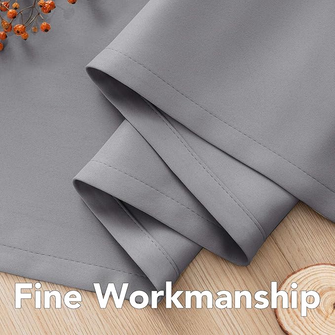 H.VERSAILTEX Three Pass Microfiber Blackout Thermal Insulated Grommet Panels Window Curtains/Drapes (Set of 2,52 x 96 Inch,Dove Gray)