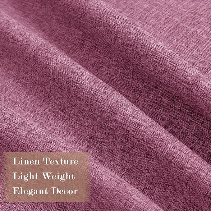 Full Blackout Privacy Curtains, 240 Inch Extra Wide Linen Blend Drapes, Pinch Pleat Window Drapery for Room Divider Storage/Space Room Separation, 1 Panel, W 240" x L 108", Lilac