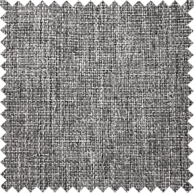 Macochico 100”Wx102”L 100% Blackout Pinch Pleated Linen Curtains for Sliding Door Bedroom Living Room Farmhouse Thermal Insulated Mid Grey Burlap Drapes with Tieback 1 Panel Shabby Chic Style