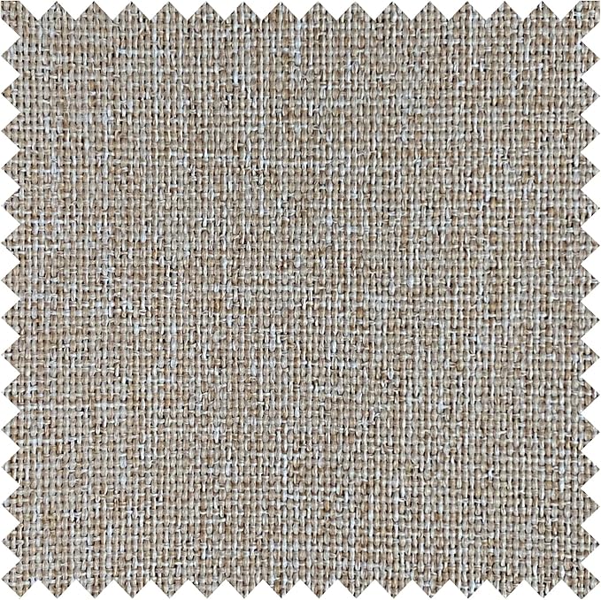 Macochico 52”Wx96”L 100% Blackout Curtains for Bedroom Living Room Nursery Sand Beige Pinch Pleated Linen Curtains Farmhouse Burlap Drapes Thermal Window Panels with Hooks and Tieback 1 Panel