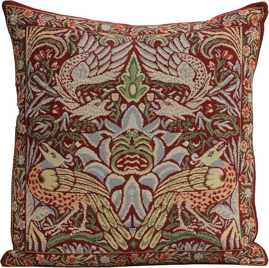 Charlotte Home Furnishings Throw Pillow Covers 16x16 in, Red Dragon Decorative Couch Pillow Covers, Boho Decor European Tapestry Cushion Cases, Living Room Cozy Home Decor, Jacquard Woven Soft Cotton