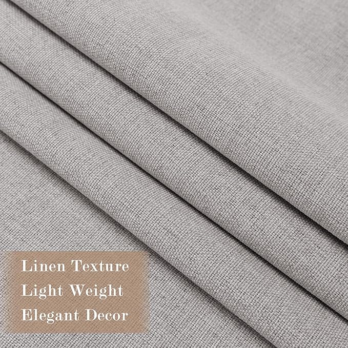 Room Divider Curtains Screen Partitions, Linen Look 100% Blackout Drapery 102 Inches Long, 100" Wide Pinch Pleated Window Drapes, Privacy Protecting, Light Blocking, (1 PC, Browish Grey)