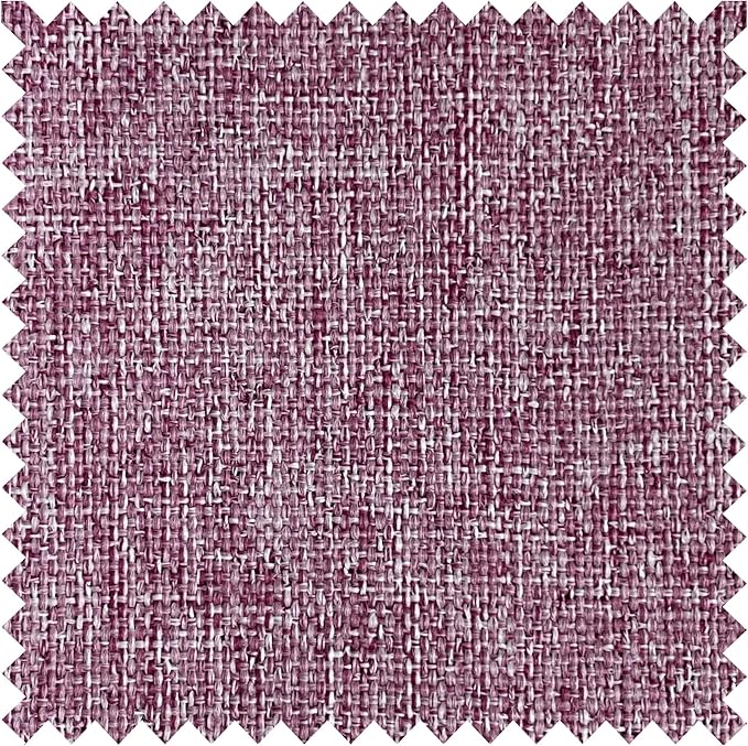 Macochico 100% Blackout Pinch Pleated Linen Curtains 84 Inch Length Thermal Blackout Curtains for Bedroom Living Room Nursery Lilac Farmhouse Burlap Curtains with Tieback 52”Wx84”L 1 Panel