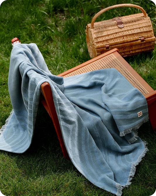 Bedsure 100% Cotton Throw Blanket for Couch - Chenille Woven Textured Blanket Gifts for Women, Cozy and Soft for All Seasons, Home Decor Boho Throw for Bed, Sofa, Tapestry, 50x60 Inches