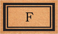 Calloway Mills 152961830F Black Border 18" x 30" Monogram Doormat, (Letter F)