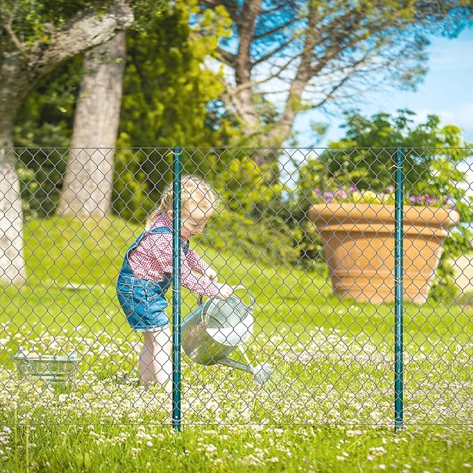 ARIFARO Fence Posts 4 Feet Sturdy Duty Metal Fence Post, Pack of 10, No Dig Garden U Post for Wire Fencing Steel Post for Yard, Outdoor Wire, FP-4FT