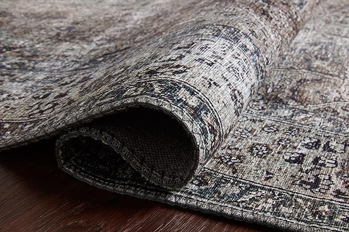 Loloi Layla Collection LAY-06 Taupe/Stone 9'-0" x 12'-0" .13" Thick Area Rug, Soft, Durable, Vintage Inspired, Distressed, Low Pile, Non-Shedding, Easy Clean, Printed, Living Room Rug