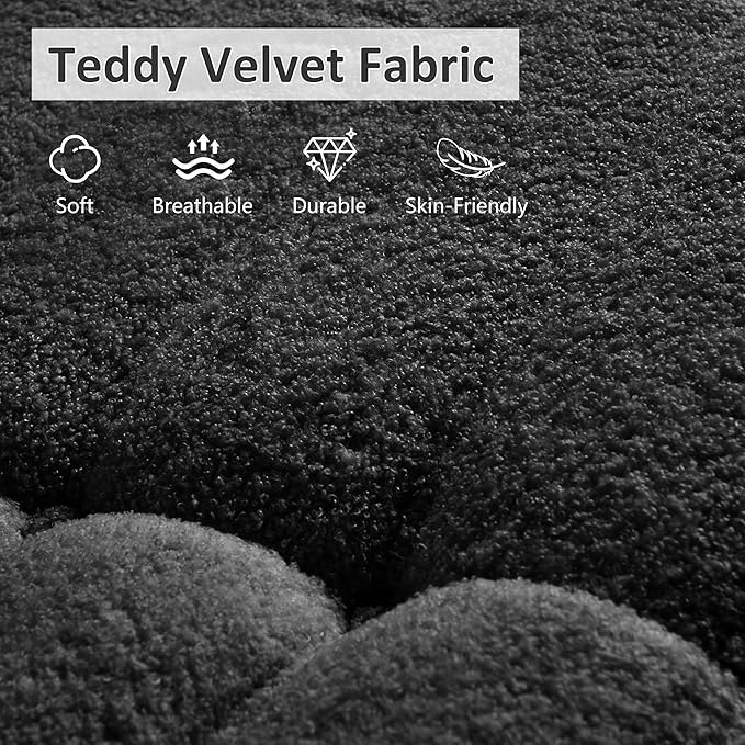 Bean Bag Chair, Oversized Bean Bag Chair for living Room, Fireside Chair for adults with Memory Foam Filled, Big Accent Sofa Lounge Floor Sofa for Gaming, Reading, Relax, No Assembly Required. (Black)