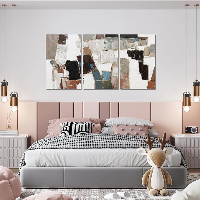 Canvas Wall Art Decor Large Wall Art Pictures for Living Room Abstract Colorful Wall Art Decor Artwork for Walls Abstract Canvas Art Wall Decor Art Work For Room Office Home Wall Decor 24" X 36" *3pcs