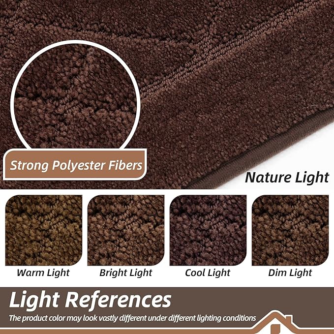 BEQHAUSE Dirt Trapper Door Mat 24" x 60", Doormat Non-Slip Entryway Rugs Washable, Dog Door Mat Stain Resistant and Absorbent Welcome Floor Mat for Front Back Door, Muddy Wet Shoes & Paws, Brown